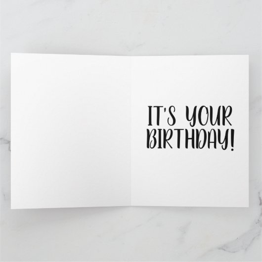 SPARKEL HET IS UW BIRTHDAY OVERGEZICHTE KAART (Binnen)