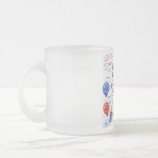 Sparkel & Lach deze 4e Juli Cute Kawaii Matglas Koffiemok