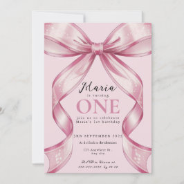 Sparkel Roze Coquette Strik 1e Kaart