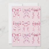 Sparkel Roze Coquette Strik 1e Kaart (Achterkant)
