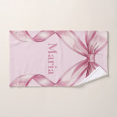 Sparkel Roze Coquette Strik 1ste Handdoek (Handdoek)