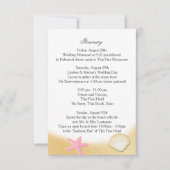 Sparkelend Strand Schelp Roze Trouwprogramma Kaart (Voorkant)