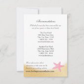 Sparkelend Strand Schelp Roze Trouwprogramma Kaart (Achterkant)