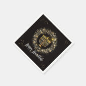 Sparkelende Menora Hanukka Servet (Hoek)