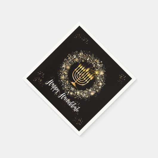 Sparkelende Menora Hanukka Servet (Hoek)