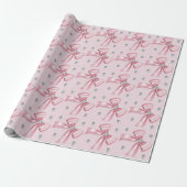 Sparkelende Roze Coquette Strik 1e Cadeaupapier (Uitgerold)