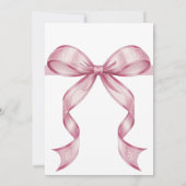 Sparkelende Roze Coquette Strik Verjaardag Kaart (Achterkant)