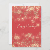 Sparkelende sneeuwvlok cocktail Vakantie feest Kaart (Achterkant)