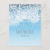 Sparking Lights Winter Wonderland Save the Date Aankondigingskaart (Voorkant)