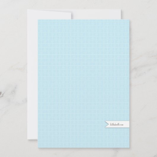 Sparking New Baby Sip en zie Uitnodiging (Achterkant)