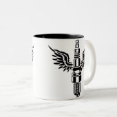 Sparking Plug Tweekleurige Koffiemok (Voorkant rechts)