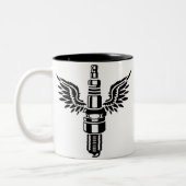 Sparking Plug Tweekleurige Koffiemok (Links)
