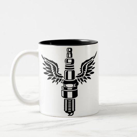 Sparking Plug Tweekleurige Koffiemok (Links)