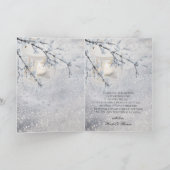 Sparking Snow Winter Weduwfoto Hartelijk dank Bedankkaart (Binnen)