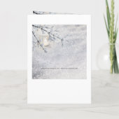 Sparking Snow Winter Weduwfoto Hartelijk dank Bedankkaart (Achterkant)