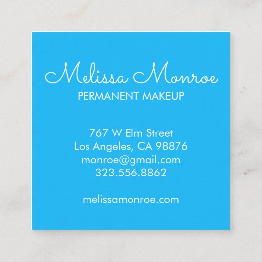 Sparking Sun Cute en Charming Vierkante Visitekaartje (Achterkant)