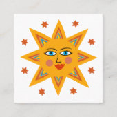 Sparking Sun Cute en Charming Vierkante Visitekaartje (Voorkant)