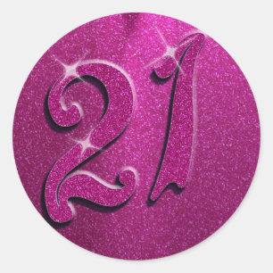 Sparkle 21st roze Stickers van de Partij van de Da