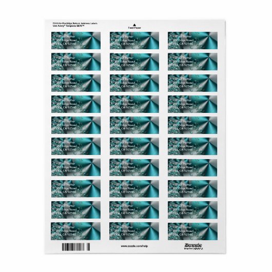 Sparkle 2 Abstract geometrisch patroon Etiket (Full Sheet)