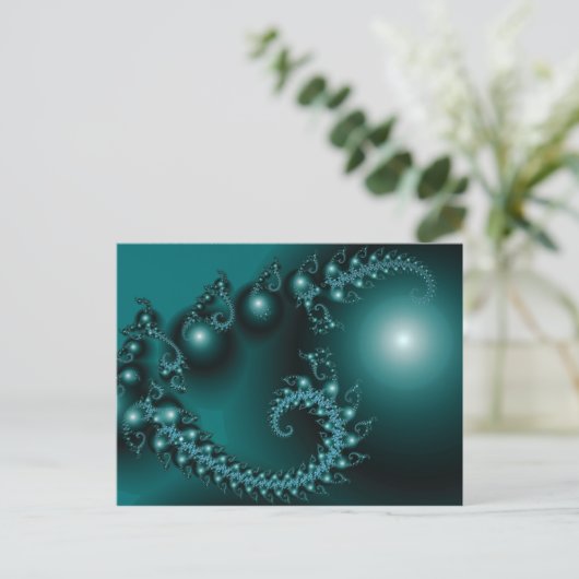 Sparkle 3 Abstracte Fractal Fine Art Briefkaart (Staand voorkant)