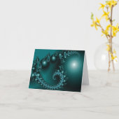 Sparkle 3 Abstracte Fractal Fine Art Kaart (Gele Bloem)