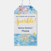 SPARKLE, 4th of July Realtor Pop-by, glasreiniger Cadeaulabel (Voorkant)