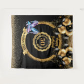 Sparkle 50e verjaardag achtergrond roze hoge hakke wandkleed (Voorkant (horizontaal))