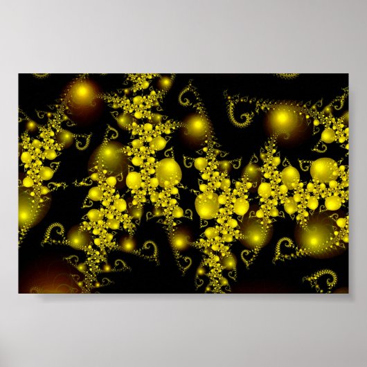 Sparkle 5 Beauful Gold Abstract Pattern Poster (Voorkant)