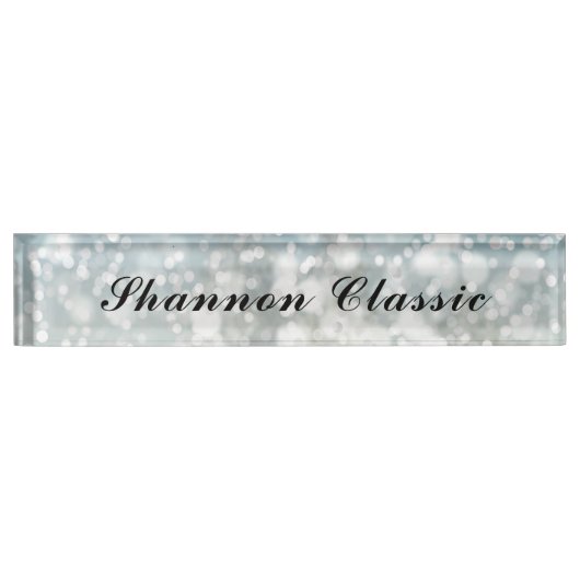 Sparkle Achtergrond Acryl Naam Bord Naambordje (Voorkant)