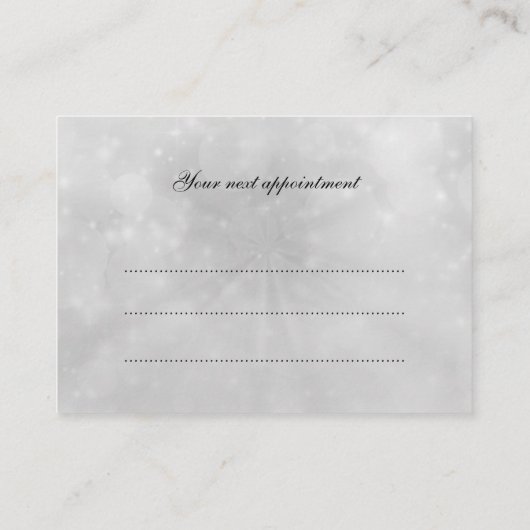  Sparkle-afspraak Afsprakenkaartje (Achterkant)