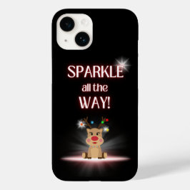 Sparkle All Way Rendier Case-Mate iPhone 14 Hoesje