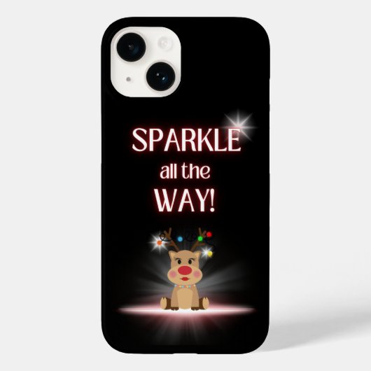 Sparkle All Way Rendier Case-Mate iPhone Case (Achterkant)