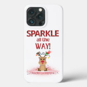 Sparkle All Way Rendier Case-Mate iPhone Case (Achterkant)