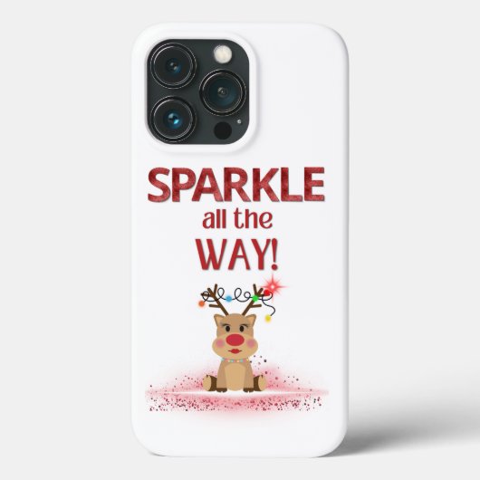 Sparkle All Way Rendier Case-Mate iPhone Case (Achterkant)