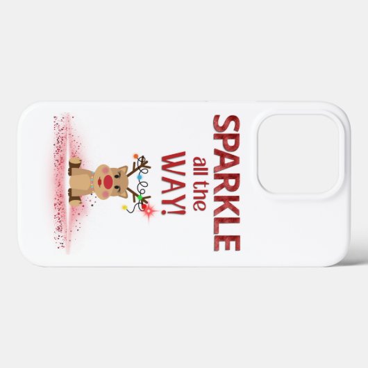 Sparkle All Way Rendier Case-Mate iPhone Case (Achterkant (horizontaal))