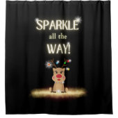 Sparkle All Way Rendier Douchegordijn (Voorkant)