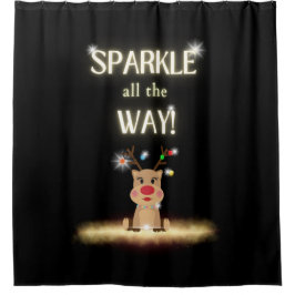 Sparkle All Way Rendier Douchegordijn