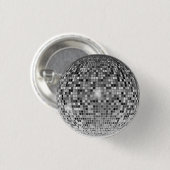 Sparkle als de jaren '70: Retro Disco Ball Button (Voorkant /achterkant)
