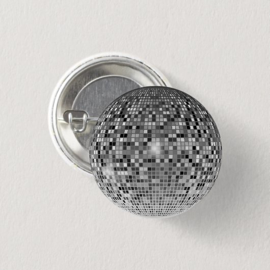Sparkle als de jaren '70: Retro Disco Ball Button (Voorkant /achterkant)