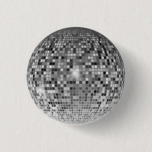 Sparkle als de jaren '70: Retro Disco Ball Button (Voorkant)