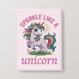 Sparkle als een eenhoorn button