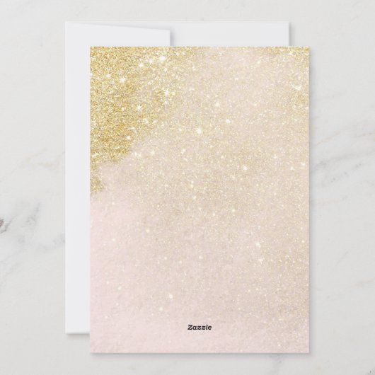 Sparkle and Shine Faux Glitter Feestdagenkaart (Achterkant)