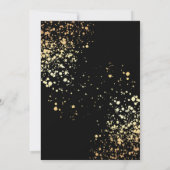 Sparkle and Shine Gold Black Nieuwjaarsfeest Kaart (Achterkant)
