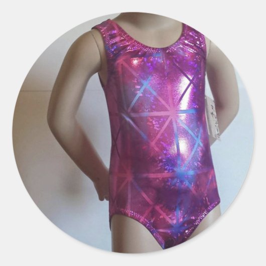 Sparkle and Shine Leotard Lover Ronde Sticker (Voorkant)
