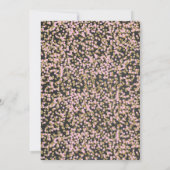 Sparkle and Shine Pink Gold Birthday Invitation Kaart (Achterkant)