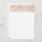 Sparkle and Shine Pink Gold Birthday Invitation Kaart (Achterkant)