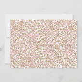 Sparkle and Shine Pink Gold Birthday Invitation Kaart (Achterkant)