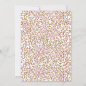 Sparkle and Shine Pink Gold verjaardagsuitnodiging Kaart (Achterkant)
