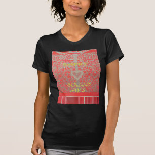 Sparkle and Shine: Rood Glitter Hart Gelukkige Vak T-shirt