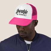 Sparkle and shine roze trucker hat for women trucker pet (In situ)